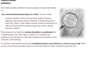 Sample from Recognizing & Preventing Child Abuse course #2