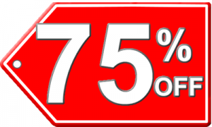 75% off